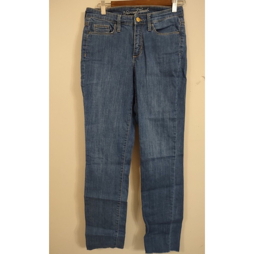 Universal Thread Womens Size 4/27 Regular High Rise Skinny Crop Blue Jeans